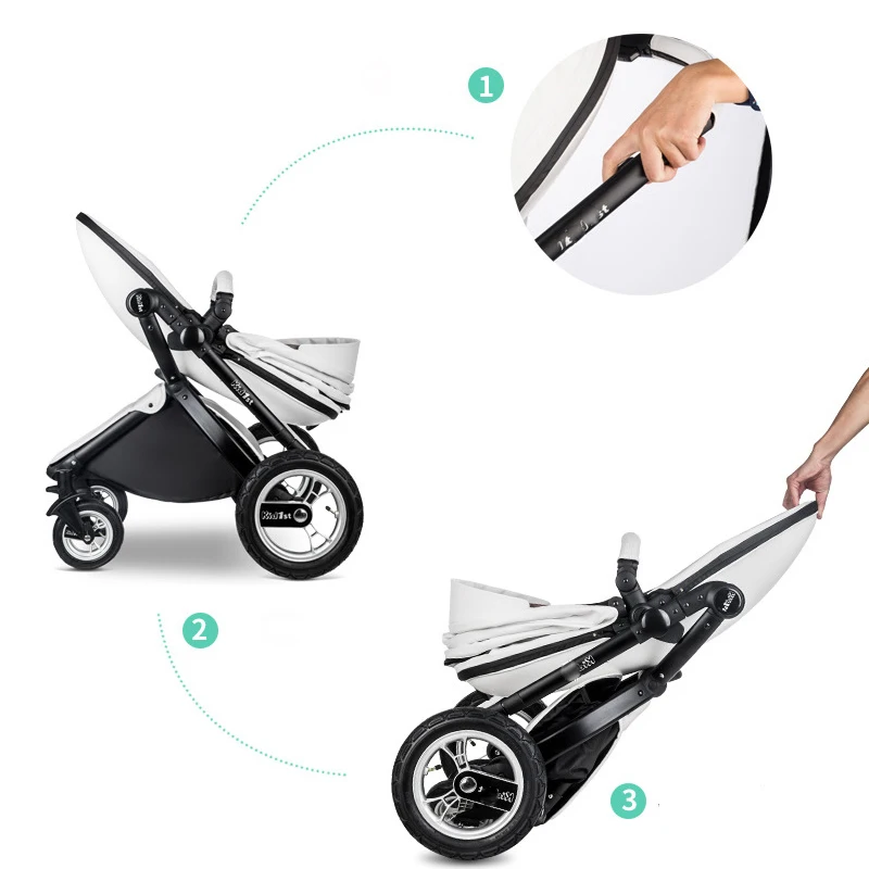 No Tax, Роскошная детская коляска 2 в 1, брендовая детская коляска из искусственной кожи, ЕС, безопасное автокресло, люлька для новорожденных, Aulongift