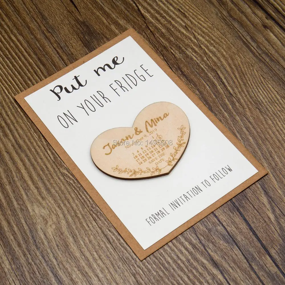  Unique Wedding Invitation - Save the Date Heart - Wedding Magnets Calendar - 32881719153