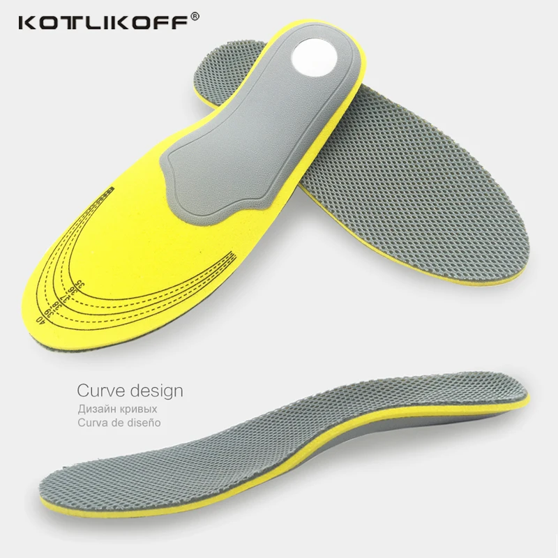 Arch Support Insoles For Feet Shock Absorption Cushion Sport Orthopedic Insoles Pad For Shoes Woman Men Correct Shoe Accessories
