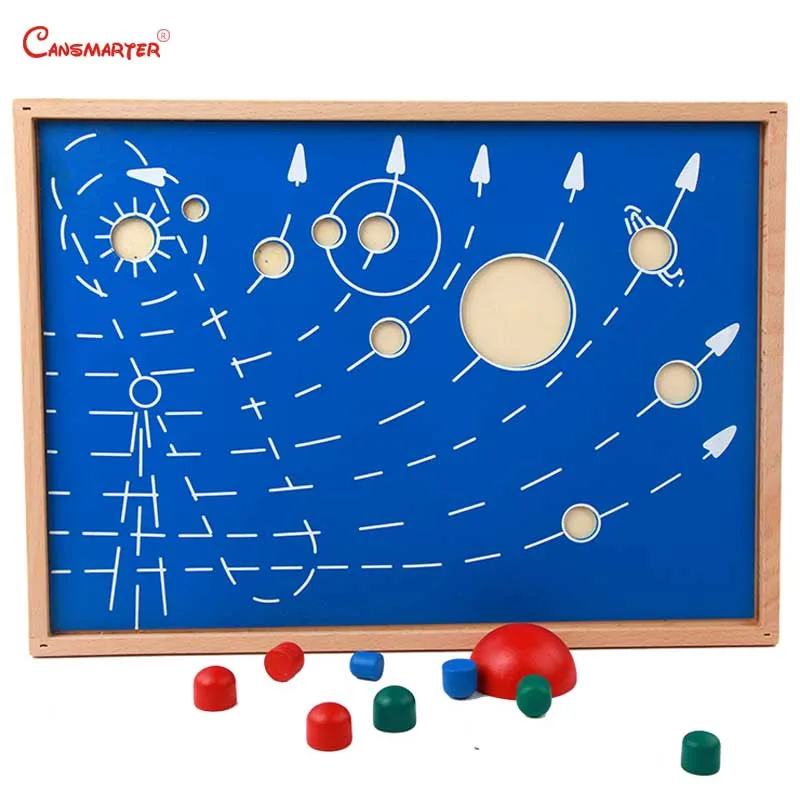  Astral Map With Box Montessori Toys Board Teaching Aids Wooden Kindergarten Games Toys Educational  - 32988639259