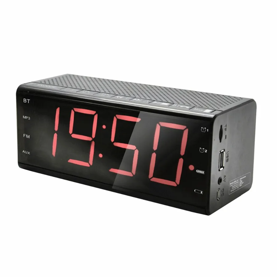 7 inch Smart Wireless Speaker Bluetooth LED Clock Portable Stere Support TF Card FM Radio With 3D Surrond Sound effect | Электроника
