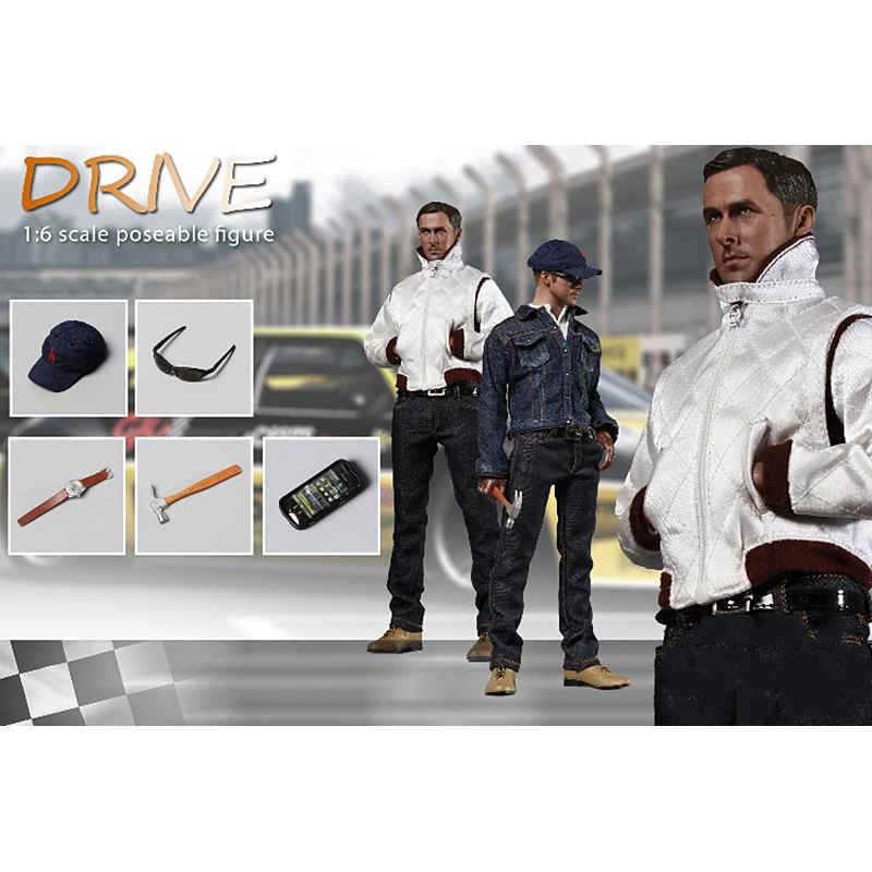 

1/6 Drive Ryan Gosling Poseable Figure Collectible Racer Male Action Figures With 2 Sets Of Clothes Collection Gifts