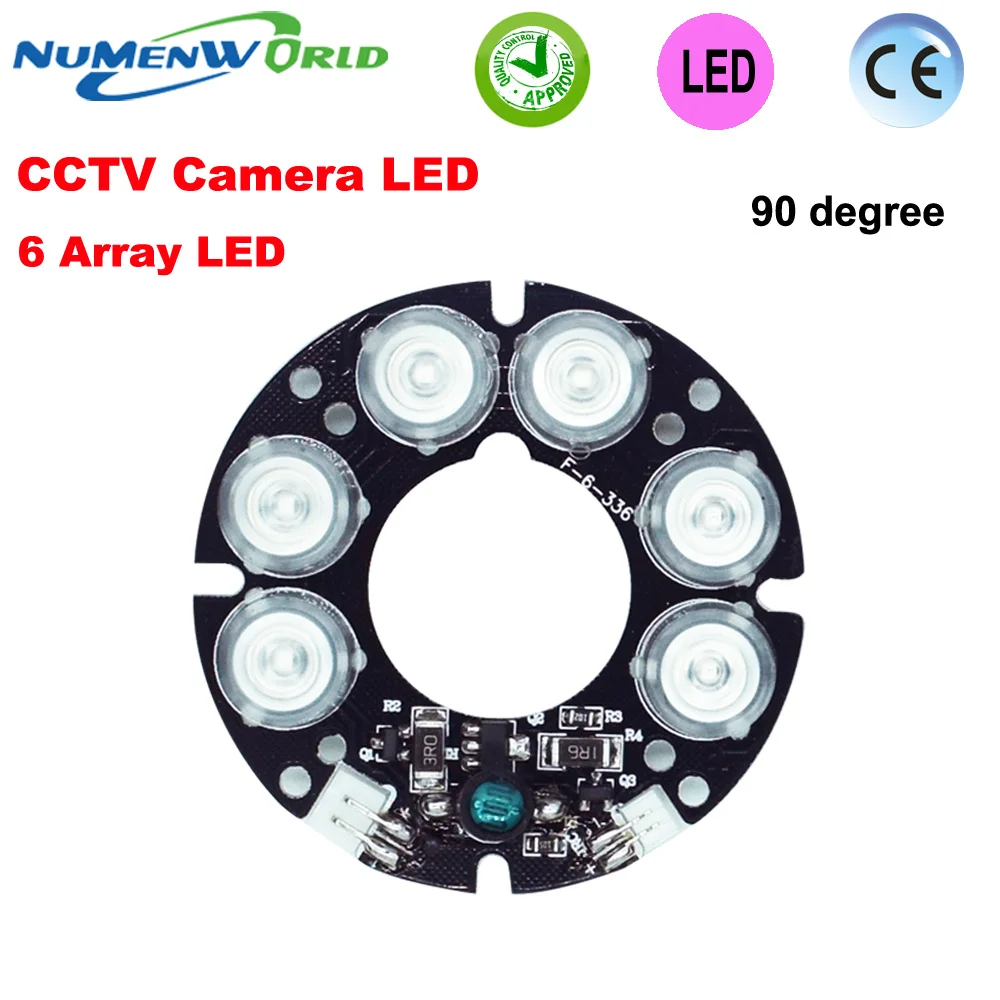 New product 6 beautiful array LED IR Leds Infrared Board 90 degree for