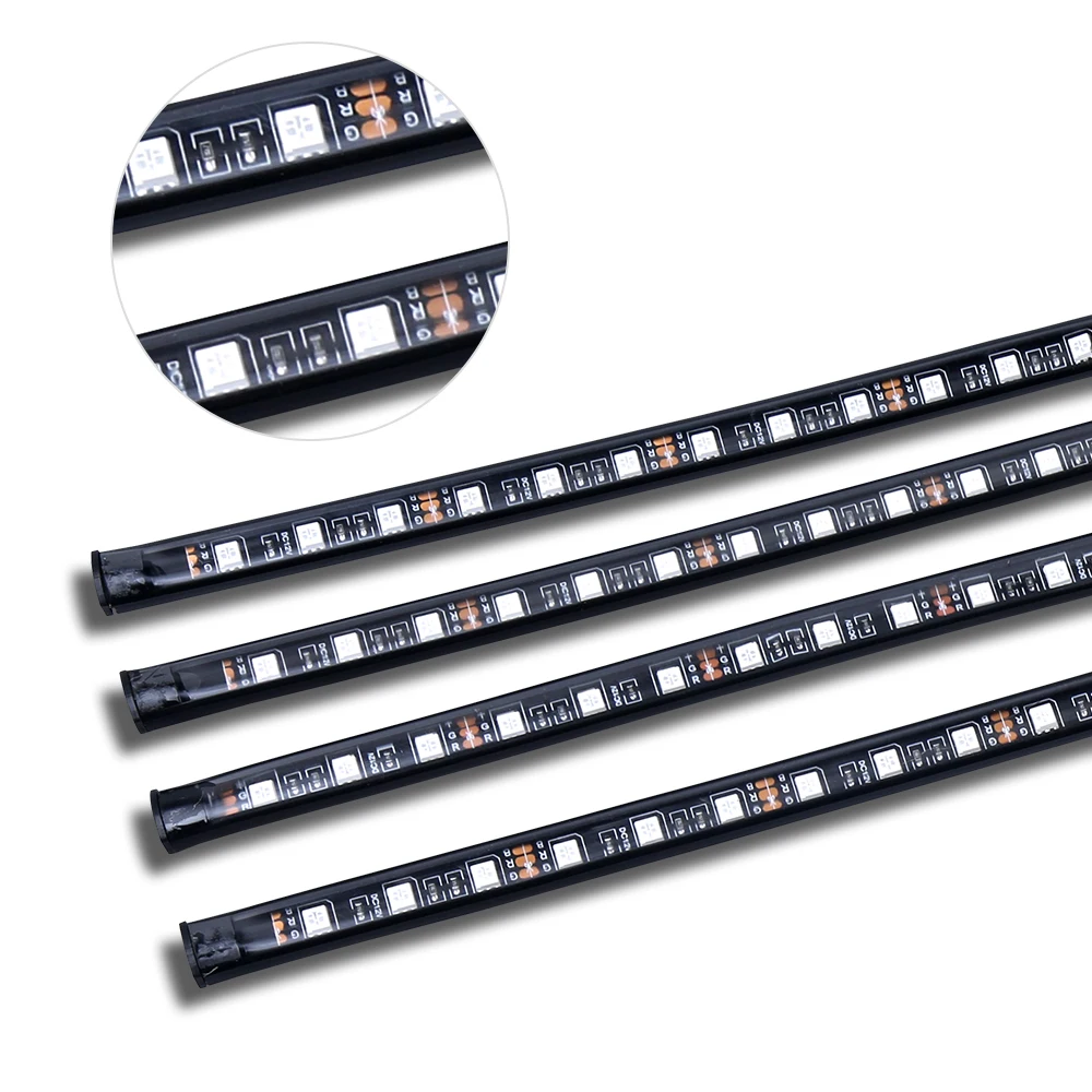 Автомобиль RGB LED DRL полоса света беспроводной пульт дистанционного