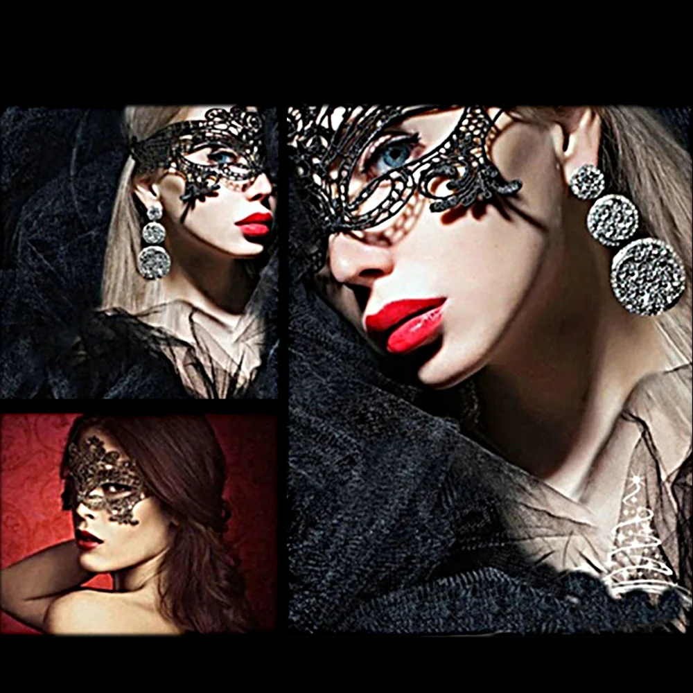 

1PCS Black Women Sexy Lace Eye Mask Party Masks For Masquerade Halloween Mask Venetian Costumes Carnival Mask
