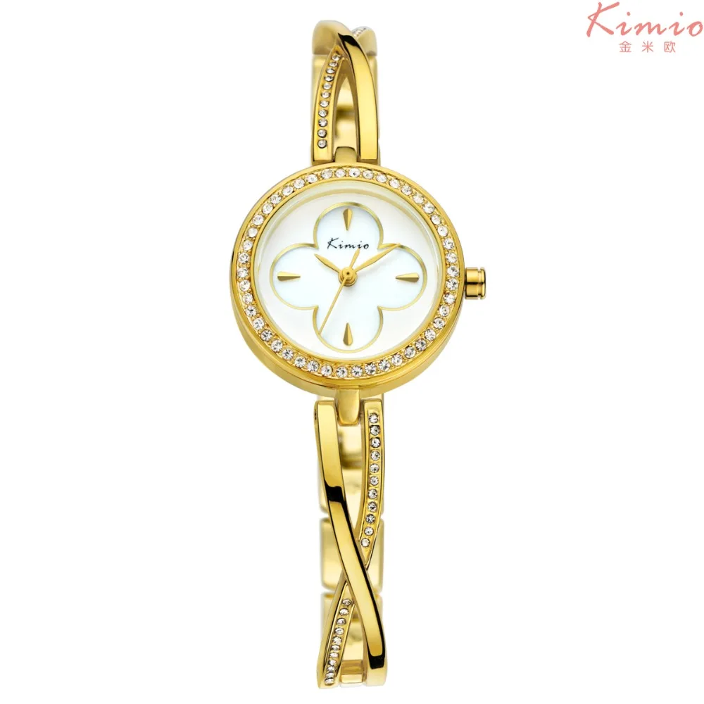 

Kimio 2017 New Brand Luxury Fomous Flowers Waterproof Watch Ladies Quartz-Watches Stainless Steel Wristwatch Relogio Feminino