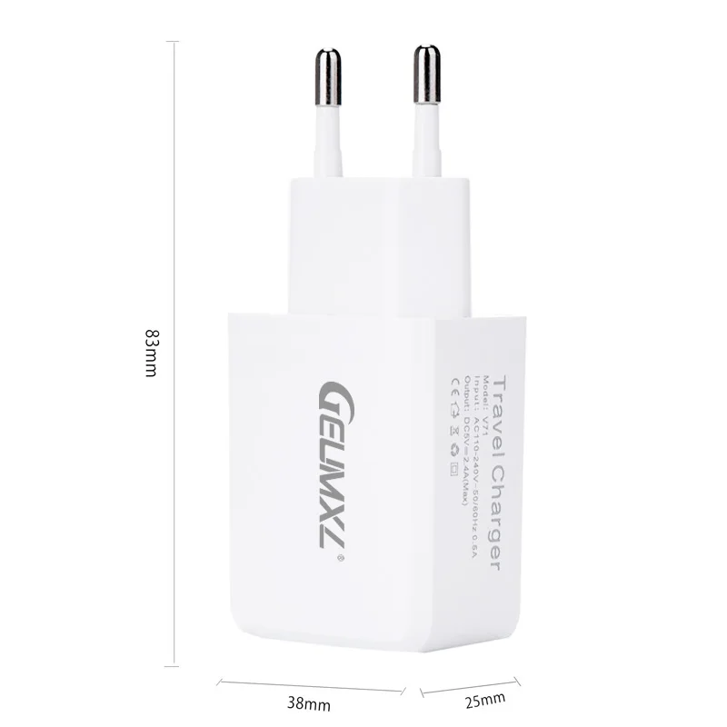 GEUMXL 5 فولت 2.4A شاحن USB للسفر محول جدار المحمولة الاتحاد الأوروبي التوصيل الهاتف المحمول سريع تهمة ل فون اللوحي سامسونج
