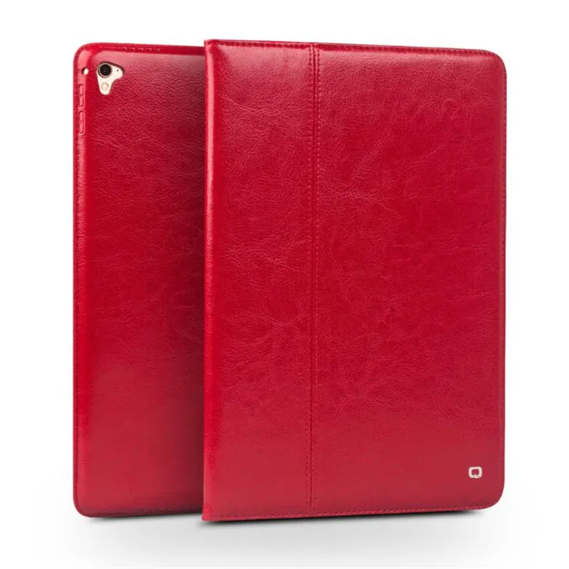 

QIALINO Genuine Leather Ultrathin Case for iPad Pro 9.7 Case Bag Flip Stents Dormancy Stand Cover Card Slot case for iPad air 2