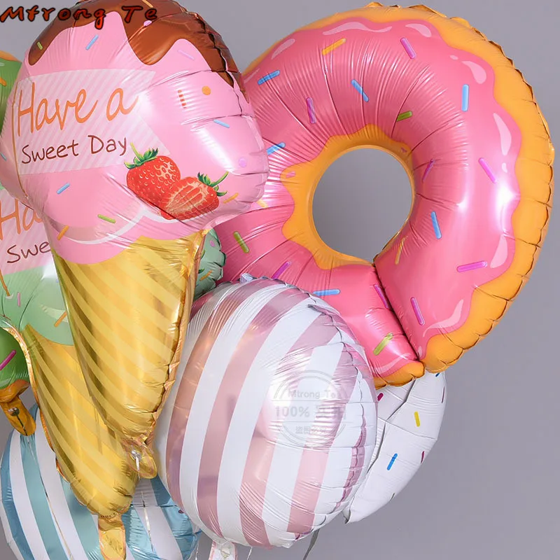 5 шт конфетный пончик мороженое тема гелиевые фольгированные шары Детские День рождения Свадьба День святого Валентина вечерние принадлежности для декора детские игрушки