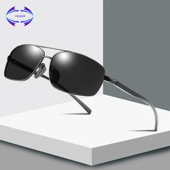 

VCKA Men's Aluminum Polarized Mens Sunglasses Mirror Sun Glasses Square Goggle UV400 Eyewear Accessories For Men Female gafas