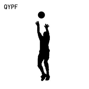 

QYPF 3.8*17.8CM Coolest Volleyball Players Sports Decor Car Stickers Accessories Silhouette C16-1345