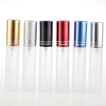 

100Pieces/Lot 10ml Frosted Empty refillable bottle with Sprayer & glass perfume bottle With Aluminum Atomizer