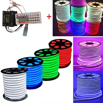 

Waterproof DC12V UCS1903 RGB Dream Color Programmable Neon LED Strip Light AC220V 14*26MM LED Flexible Strip+T1000S Controller