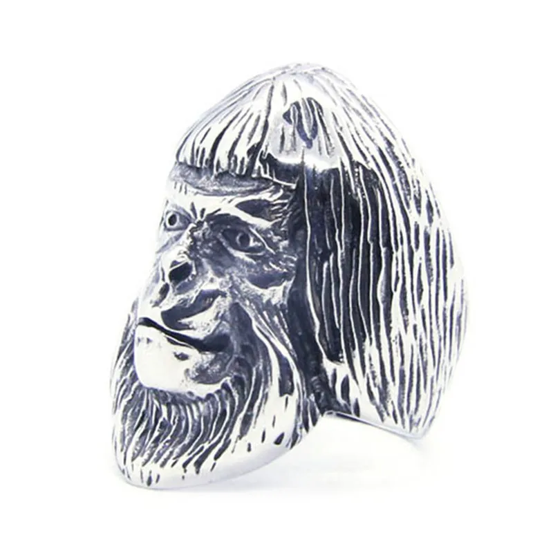 

Size 7-13 Dropship New Design Gorilla Ring 316L Stainless Steel Fashion Animal Gorilla Ring