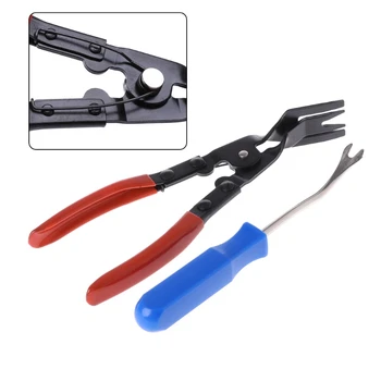 

Car Door Card Panel Trim Upholstery Remover+Clip Removal Pliers Pry Tool Set
