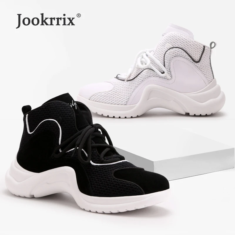 

Jookrrix Casual White Shoes Women Brand Platform Sneakers Lady chaussure Autumn Female Vulcanized footware Breathable Girl Shoes