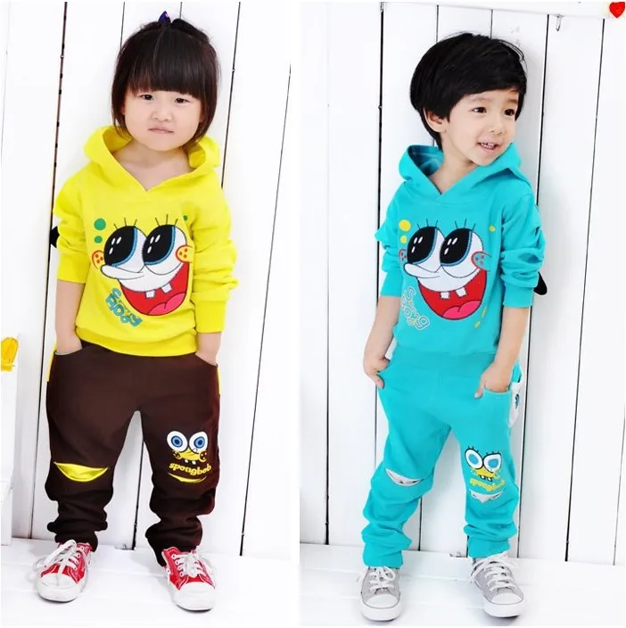 Set Cartoon Children's Clothing Pure Cotton Casual Sportswear Kids Clothes Suit