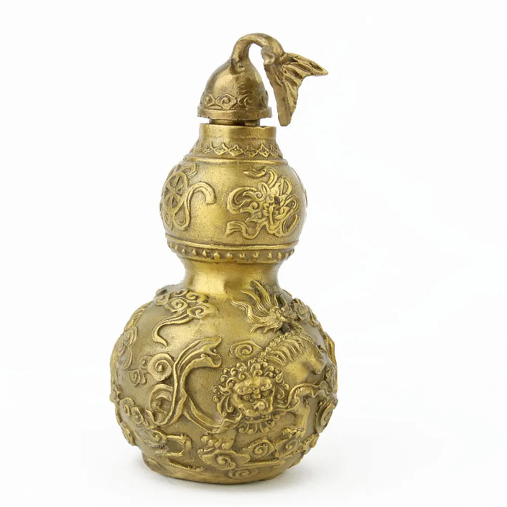 

5 Inch Brass Feng Shui lion Wu Lou For Health Enhance Sculptures/WU LOU M4061
