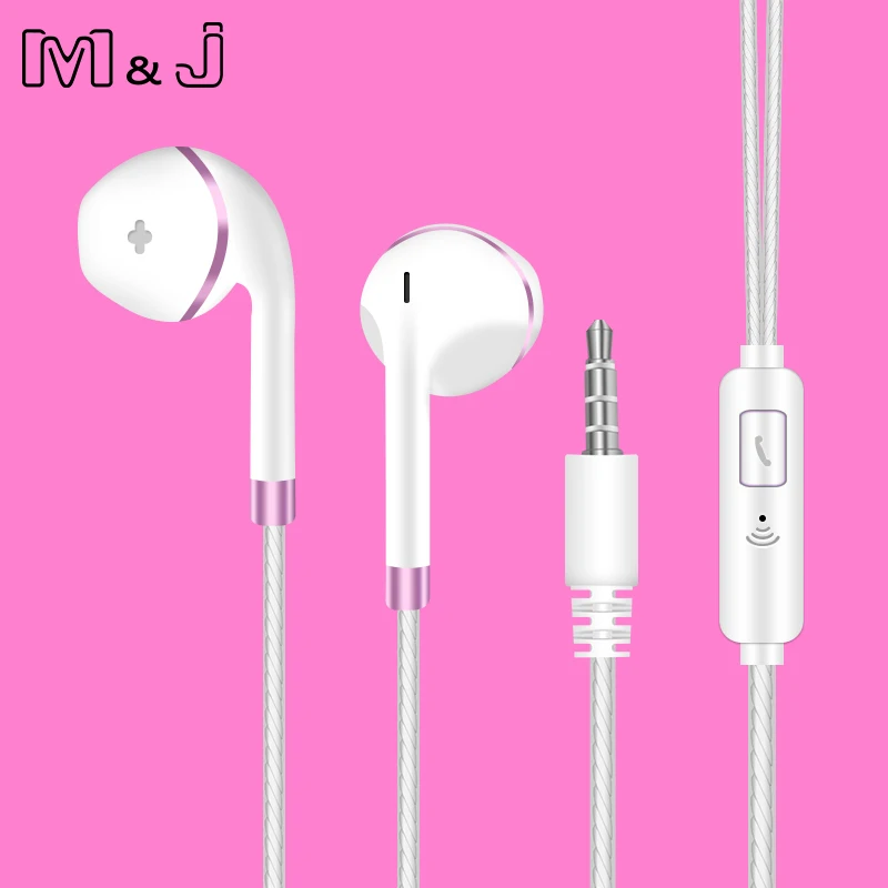 Наушники-вкладыши M& J для iPhone 6s 6 5 Xiaomi Hands free Headset Bass Earbuds стерео наушники для Apple Earpod samsung earpiece