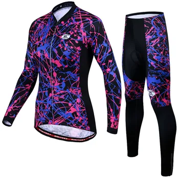 

2020 Autumn Women MTB Bike Cycling Clothing Breathable Mountian Bicycle Clothes Ropa Ciclismo Quick-Dry Cycling Jersey Sets