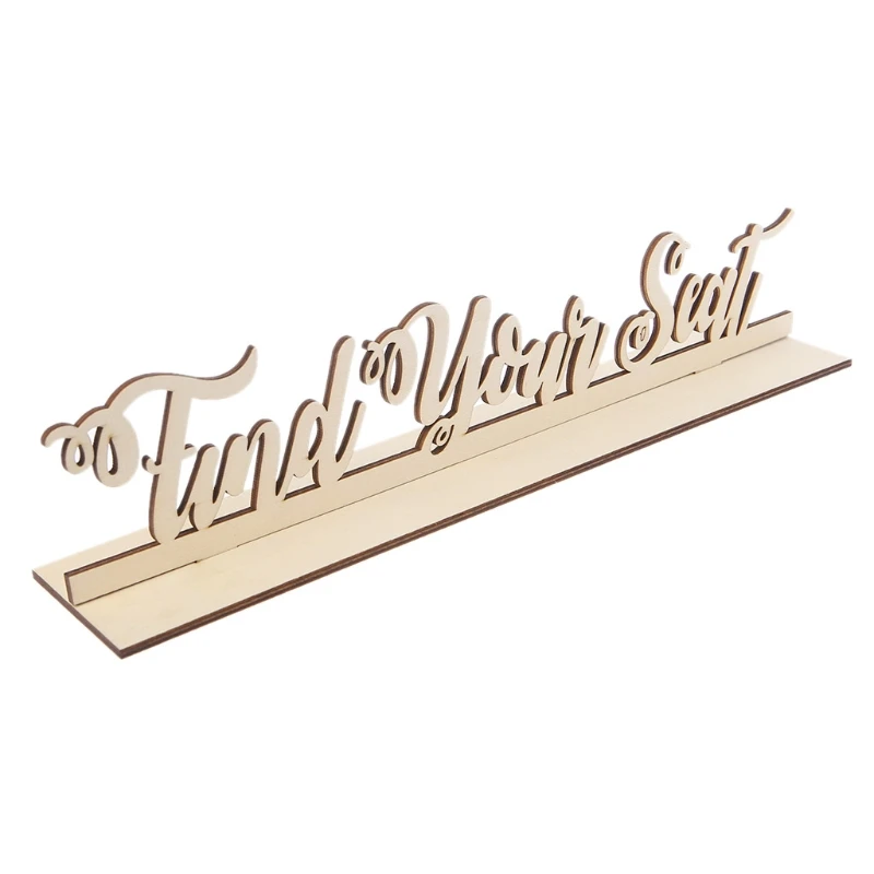 

Romantic Rustic Wood DIY Sign Find Your Seat Signs Wedding Party Decor Favors