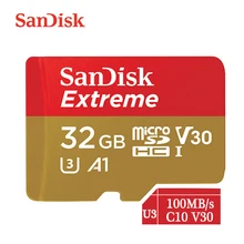 SanDisk Extreme micro SD карта 64 Гб UHS-I карта SDXC/SDHC класс 10 U3 256 ГБ TF флэш-карта 32 Гб 128 Гб карта памяти 64G A2