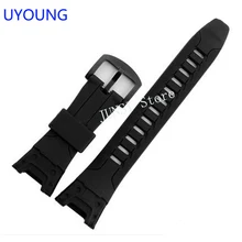 UYOUNG ремешок для часов для PRG-110Y/PRW-1300Y ремешок для часов черный силиконовый резиновый ремешок для мужчин браслет 118