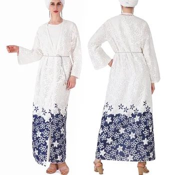 

Muslim Dubai summer cardigan abaya kaftan Islamic clothing for woman