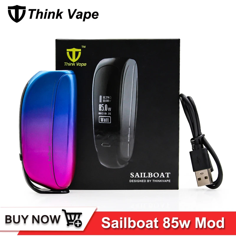 Оригинальный ThinkVape Sailboat Baby TC бокс-мод Think vape 0 96-дюймовый OLED дисплей скрытая кнопка