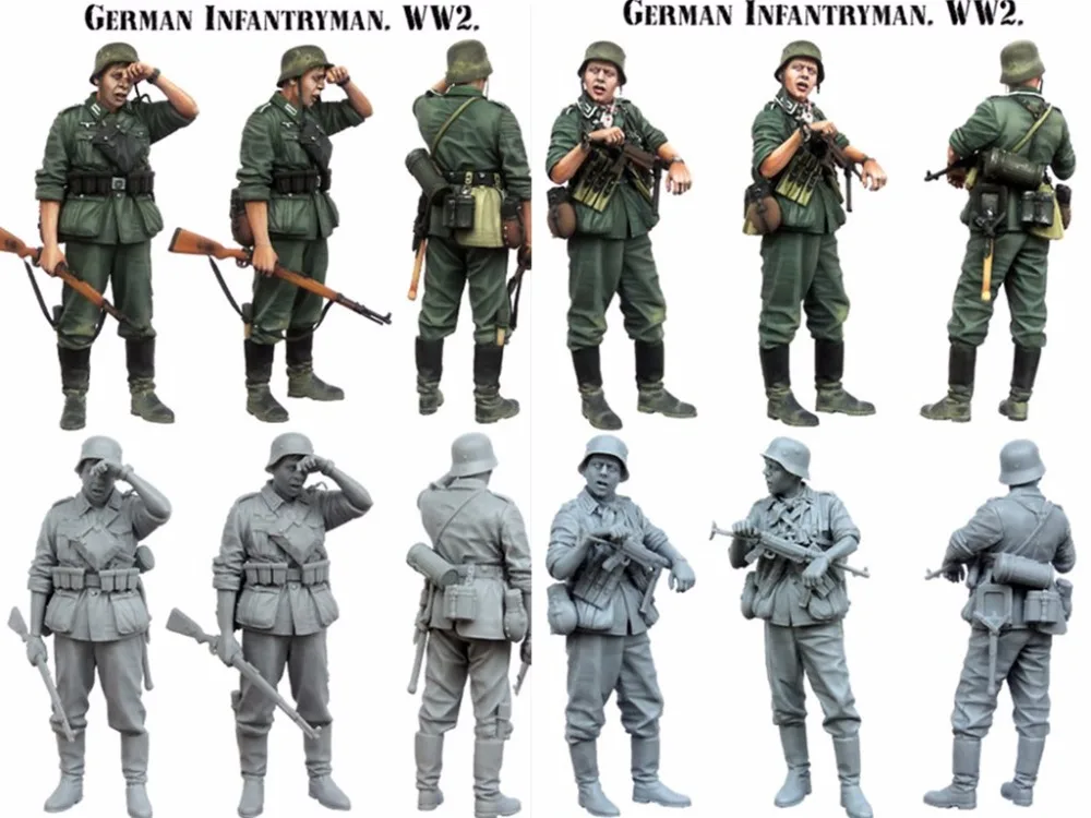 Buy 1/35 scale WW2 German INFANTRYMAN 2 people WWII