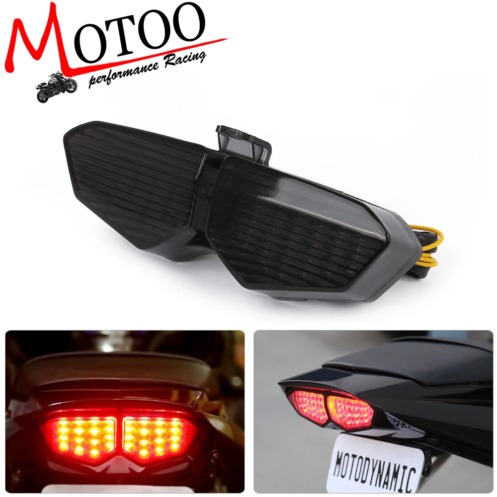 Motoo free shipping Motorcycle Integrated Turn Signal Tail Brake Light font b Lamp b font For