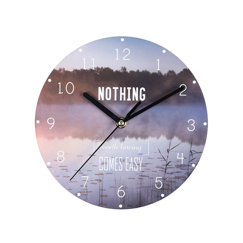 20 см Ретро европейские настенные часы Круглый цифровой циферблат немой металлический настенные часы для спальни гостиной украшения дома