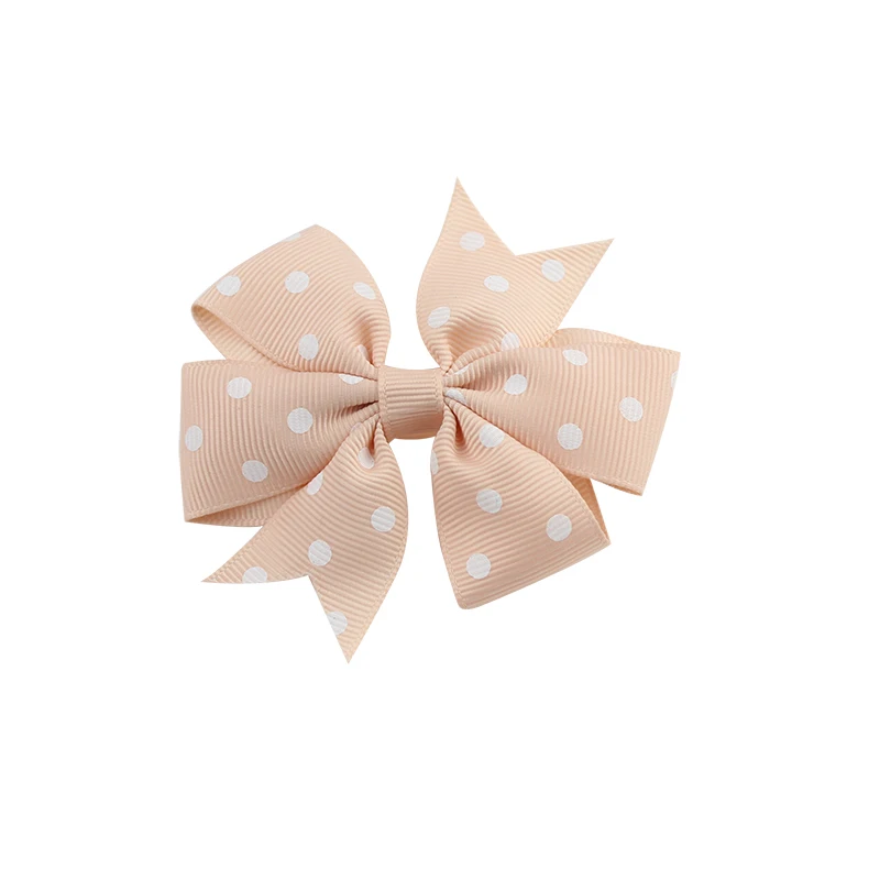 Polka Dot Grosgrain Ribbon Bows with Alligator Clip Kids Girls Colourful Bow Tie Hairpins Headwear Hair Accessorises (11)