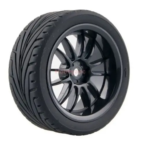 

4pc 1/10 On-Road Car Tires 26*64MM Plastic Wheel Rim Rubber Tyre for HSP Tamiya HPI Kyosho Sakura 94122 94123 D3 D4 CS tt02 6031