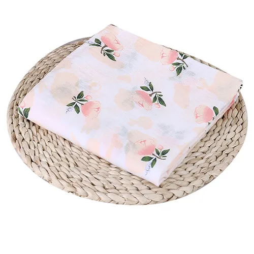 Puseky/детское муслиновое одеяло с принтом фламинго, розы, фруктов, постельные принадлежности, пеленки для новорожденных, пеленки для новорожденных, одеяло из хлопка - Цвет: 19