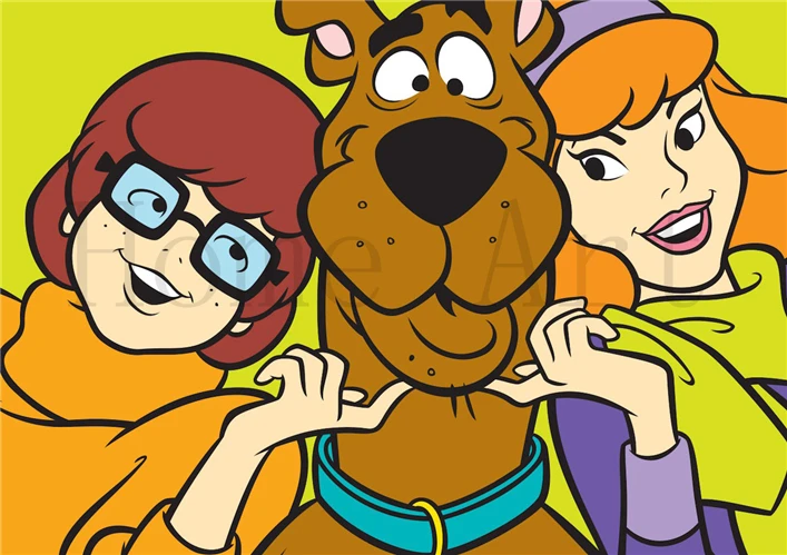 Scooby doo плакат ясное изображение наклейки на стену украшение дома высокое качество печать белая бумага с покрытием домашний арт бренд - Цвет: Тёмно-синий