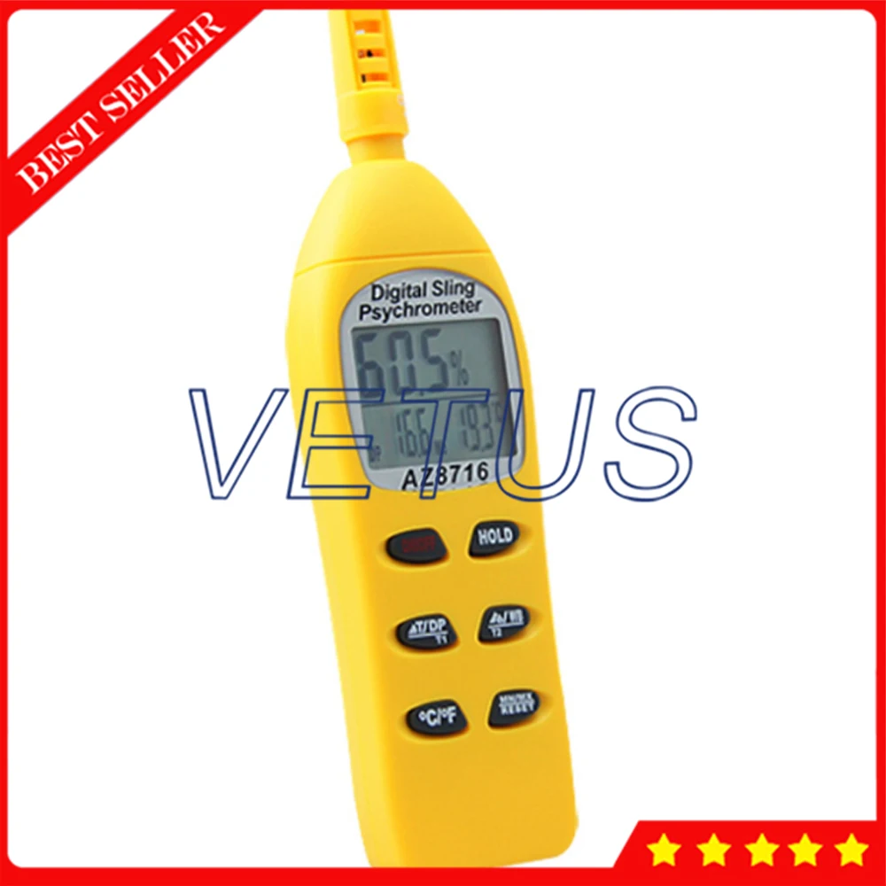 

AZ8716 Hygrometer-probe/DP/WBT handheld high-precision hygrometer / dew point / wet bulb temperature detector