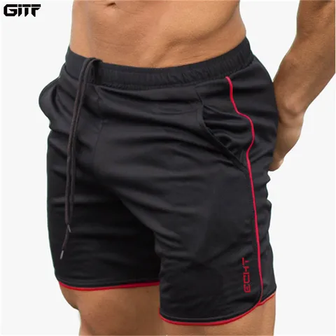 Calções de Fitness Malha de Secagem Gitf Mens Musculação Ginásio Jogging Treino Sweatpants Masculinos Calças Curtas Esporte Run Respirável Rápida