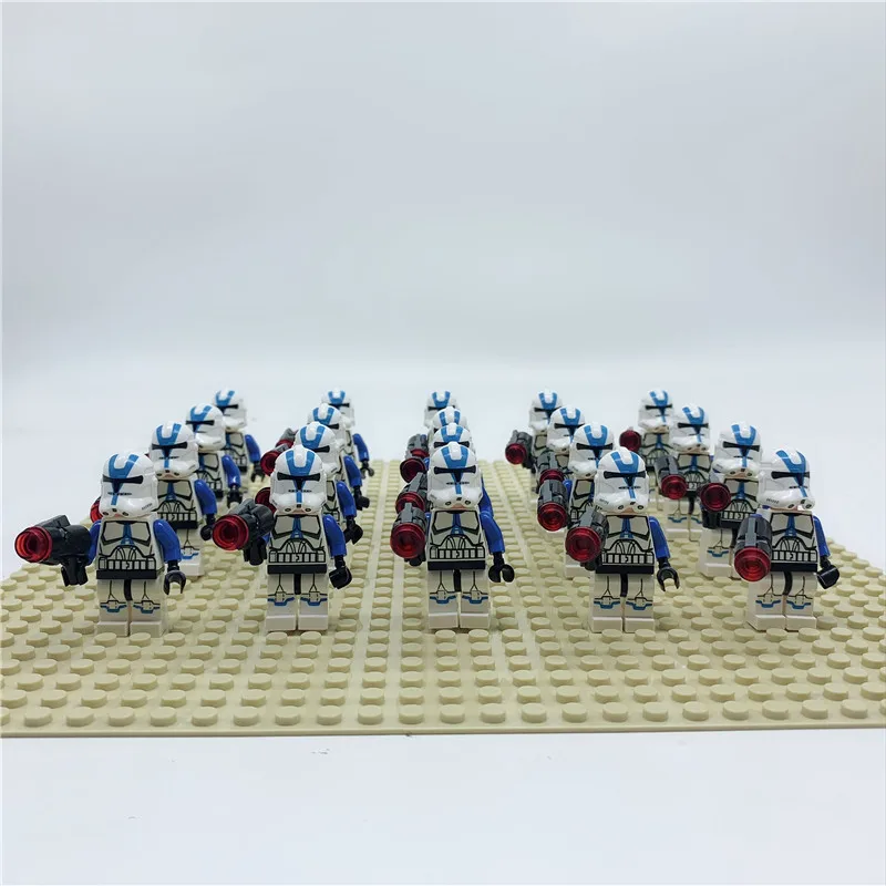 

20PCS ingly Starwars Legion Clone Trooper With Blaster Star Wars 75002 At-Rt Super Heroes Building Block Toy For Children