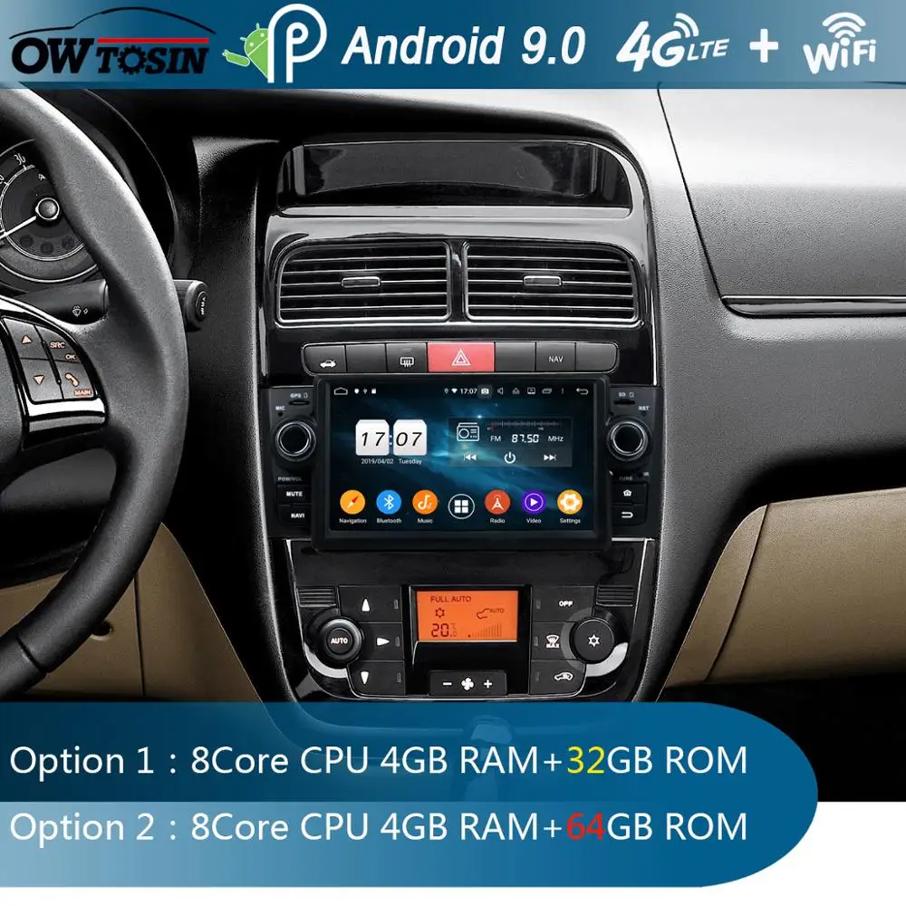 Автомагнитола с GPS для Fiat LINEA 2007 2008 2009 2000 2010 2011 2012 2013 DSP CarPlay 7 &quotIPS 8 ядер 4 Гб ОЗУ + 64