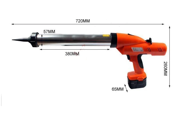 Cordless Caulking Gun 12V Handheld Electric Silicone Gun 300ml Rechargeable Glass Filled with Silicone Gun