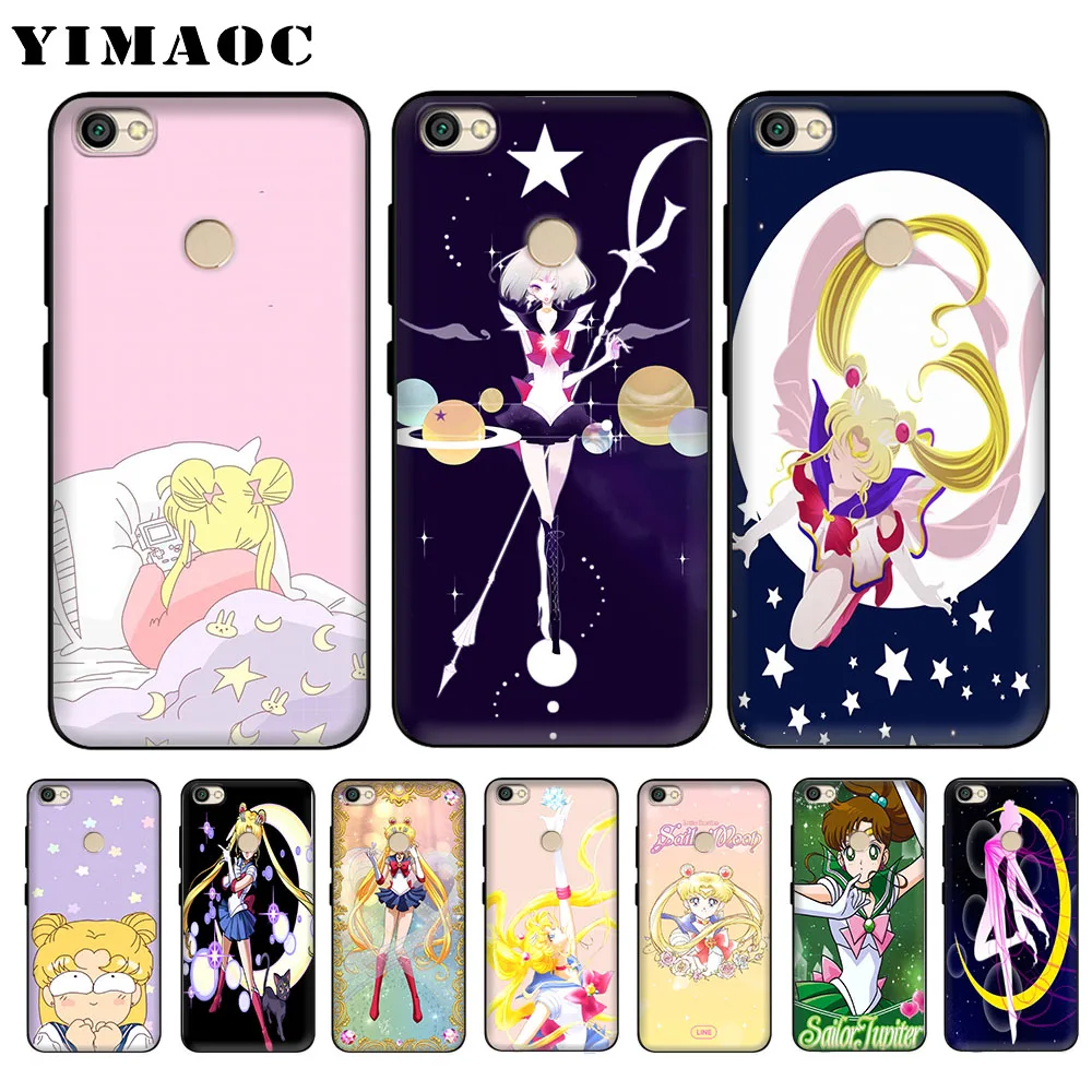 

YIMAOC Sailor Moon Soft Case for Xiaomi Redmi 4A Note 4X 5 Plus 5A Pro Prime