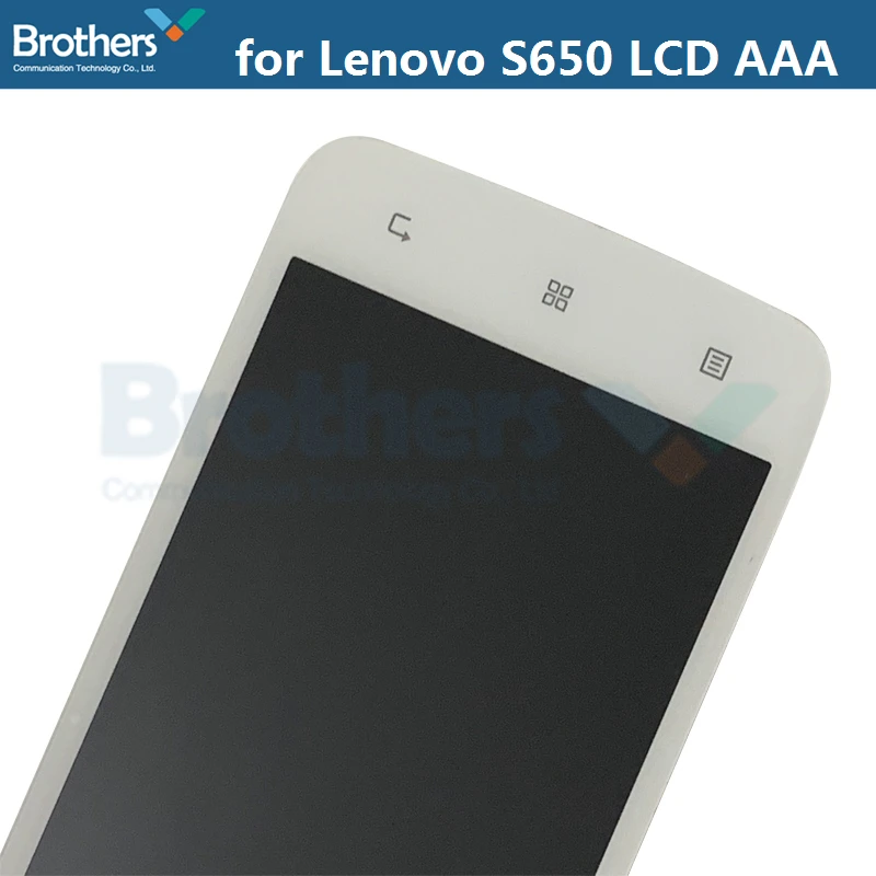 LCD Screen for Lenovo S650 LCD Display Touch Screen Digitizer forLenovo S650 LCD Assembly Phone Replacement AAA No Frame White (7)