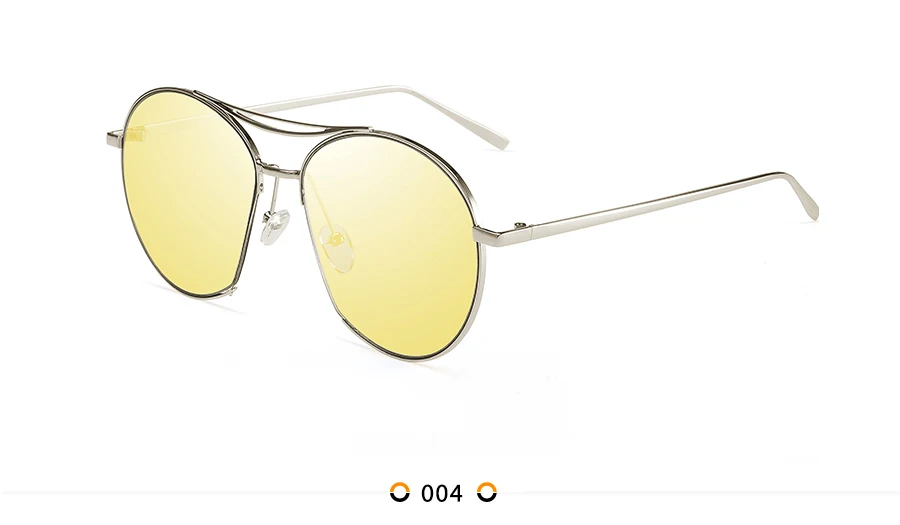 TRIOO прозрачные желтые Солнцезащитные очки женские, градиентные линзы Oculos Pilot Круглые Солнцезащитные очки женские высококачественные Металлические оттенки дамы