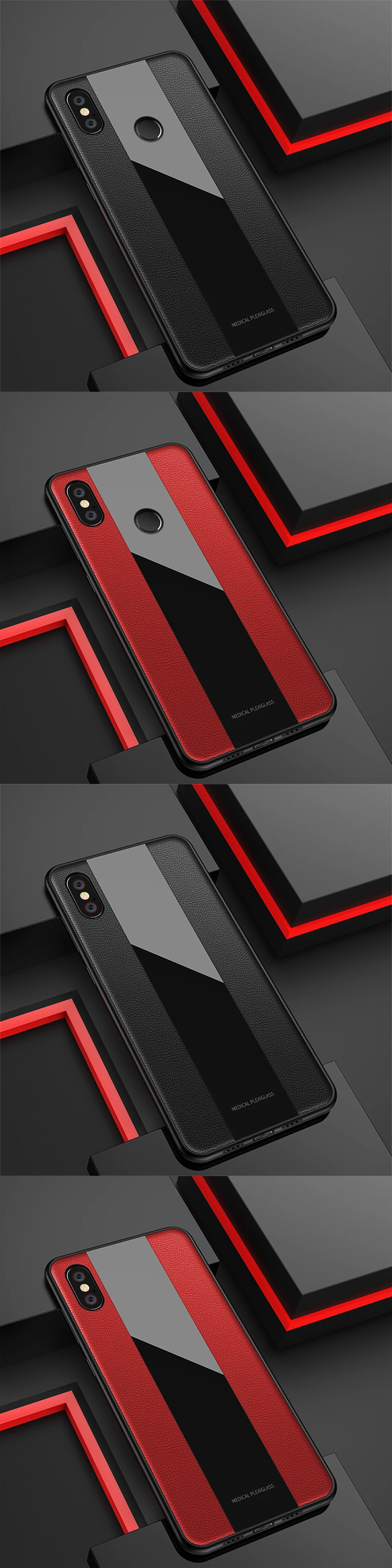 Porsche Style Black Plexiglass Cover for Xiaomi Mi 9 Mi 8 Pro A2 Lite Case Silicone Safety Fitted Case for Redmi Note 7 6 Pro (10)