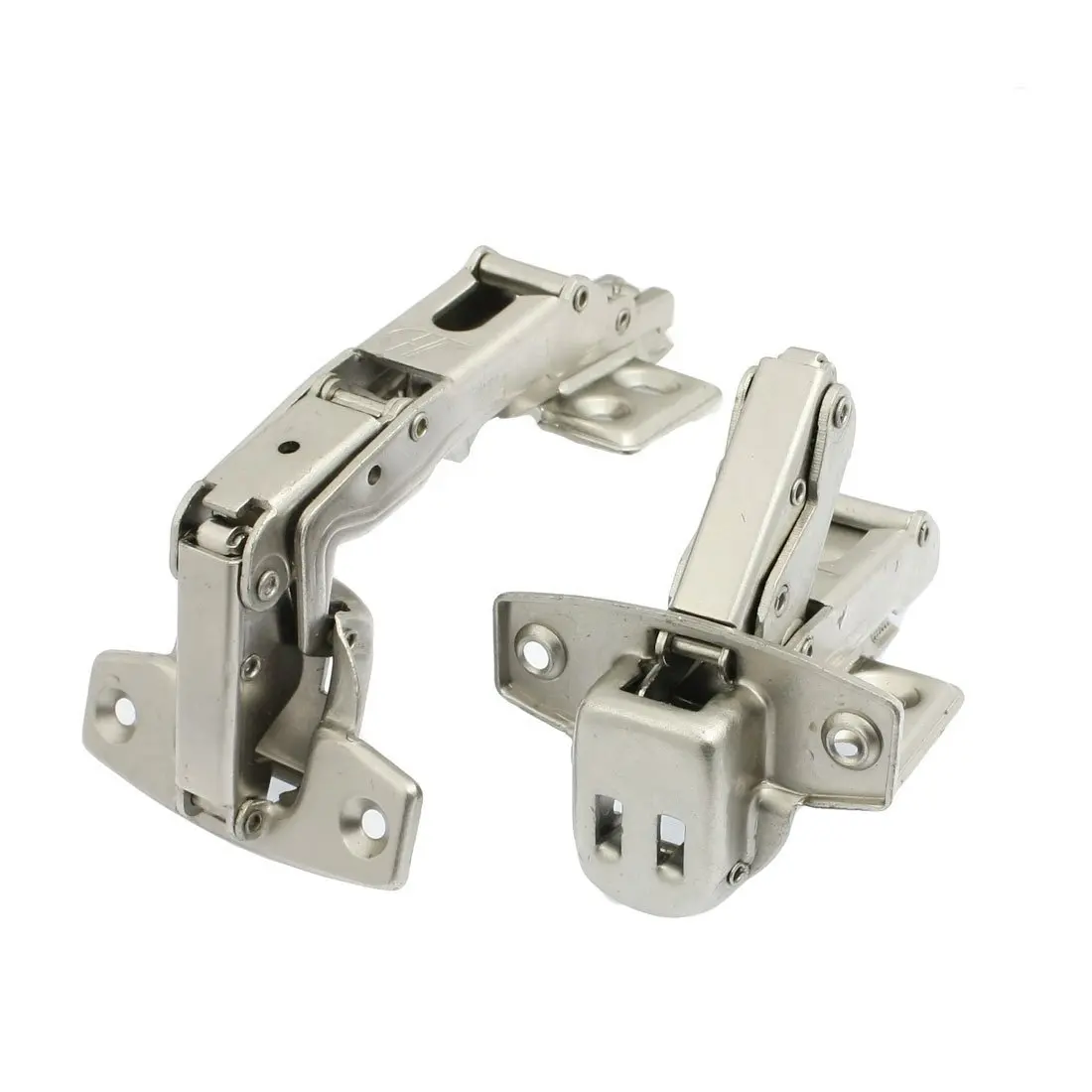 

2Pcs Full Overlay Stainless Steel 175C Angle Full Overlay Cabinet Door Hinge Hydraulic Damper Buffer Soft Close Furniture Hinges