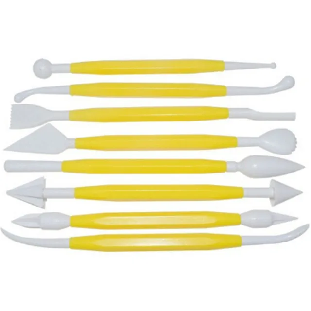 8pcs/set Plastic Clay Sculpting Set Polyform Sculpey Tools Set For Shaping Clay Playdough Tools Toys Polymer Modeling Clay Tools 2