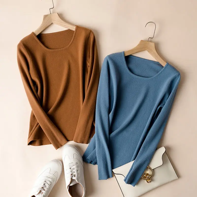 2019 New Spring and Autumn Fashion Cashmere Sweater Women's Pullovers square neck Sweaters Women's Pure Basic Sweater 2019 New Spring and Autumn Fashion Cashmere Sweater Women's Pullovers square neck Sweaters Women's Pure Basic Sweater