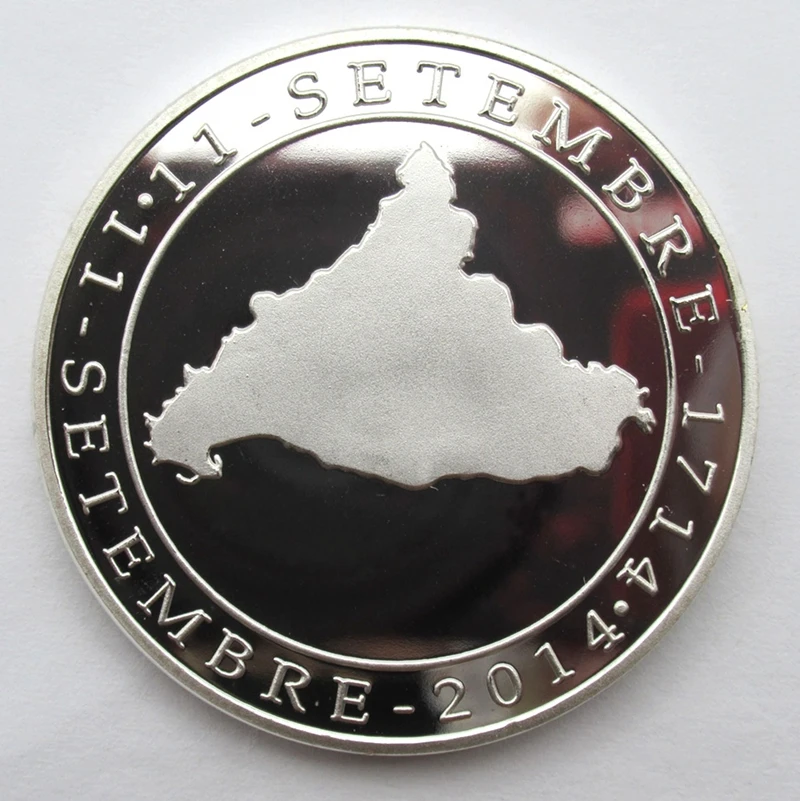 Каталония карта Серебряная пластина памятная монета Европейская монета металл ремесло