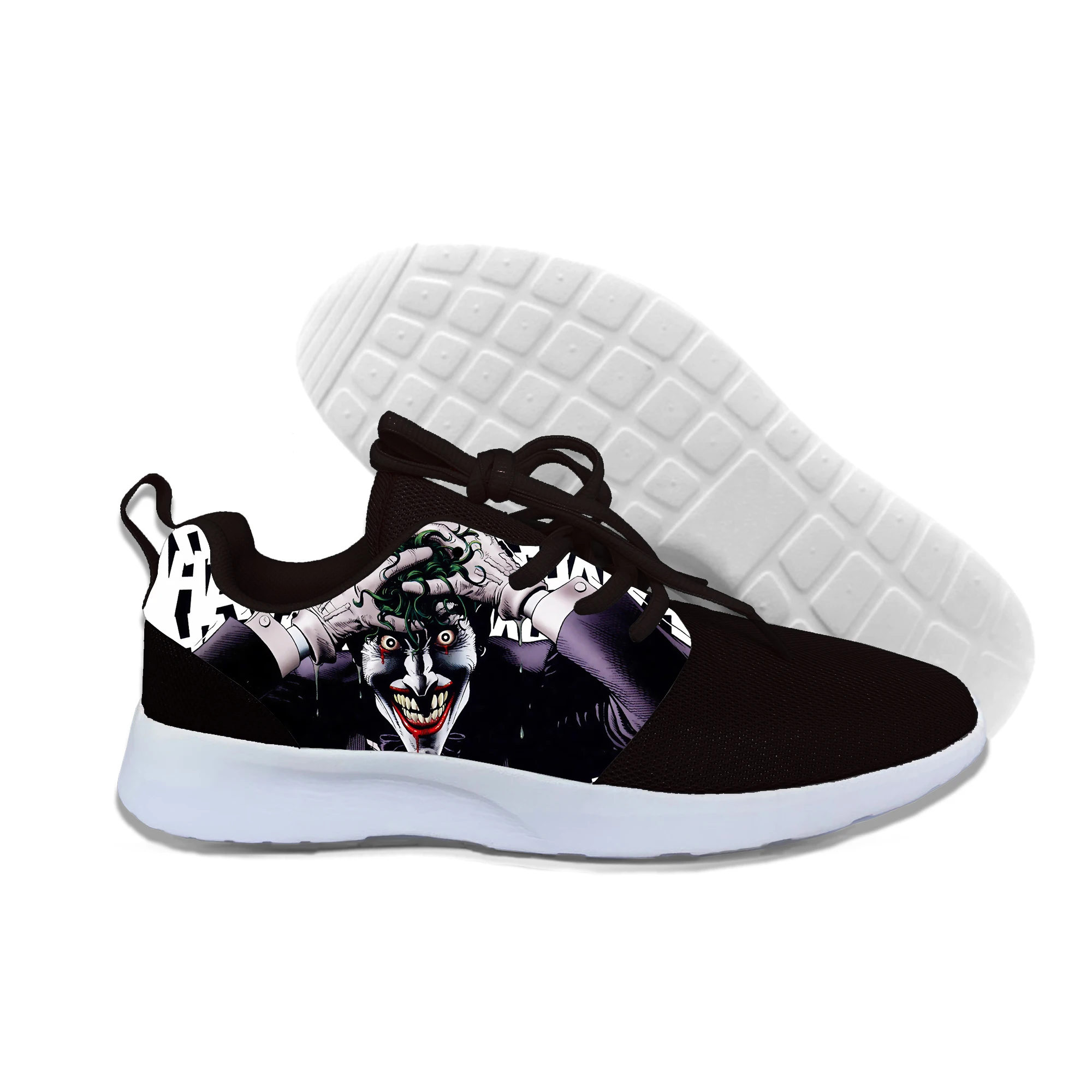

2019 New Funny HAHA Joker Funny Smile Print 3D Women's Men's Summer Dropship Lightweight Casual Shoes